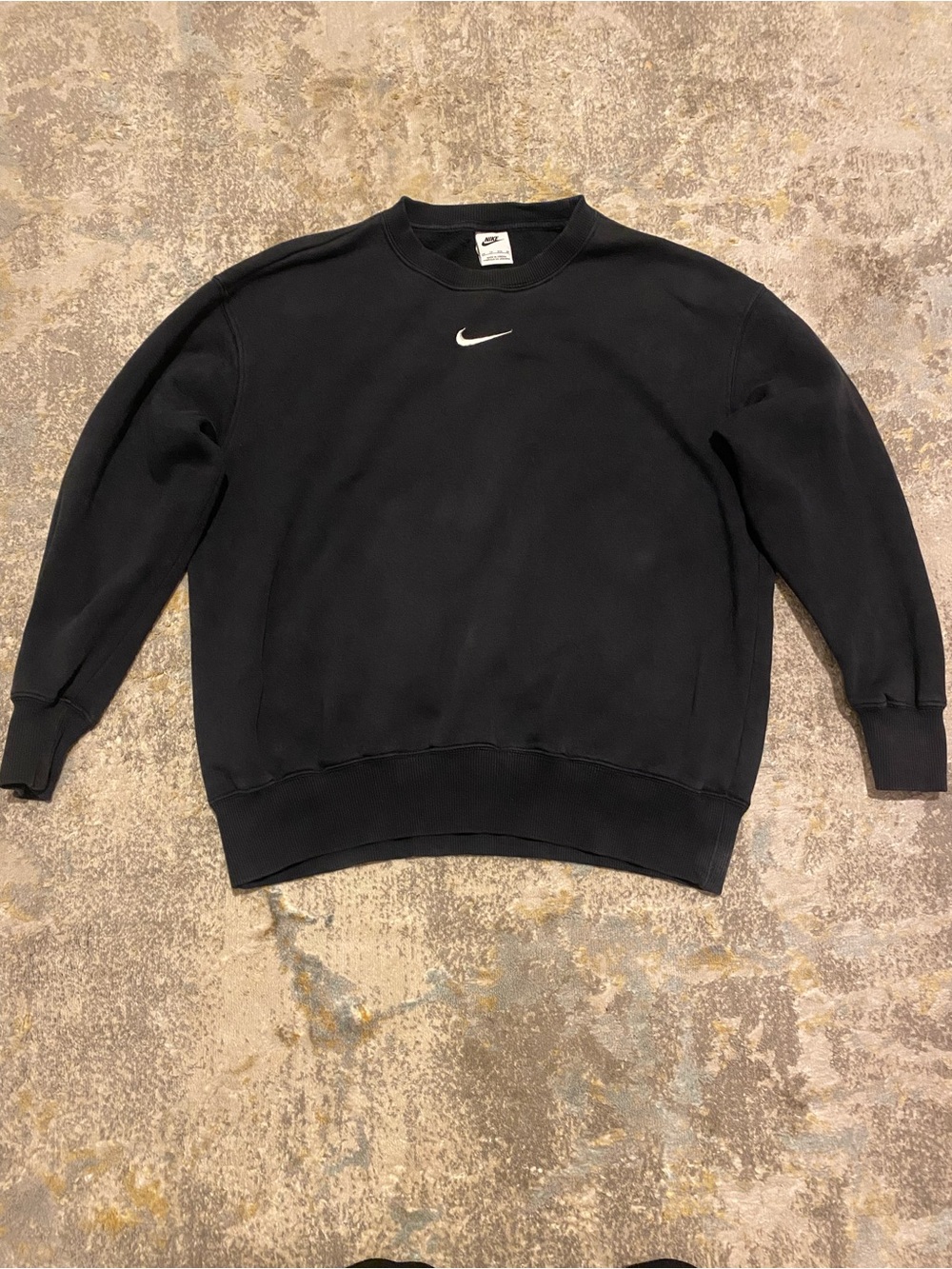 Nike Black Crewneck Sweatshirt with White Swoosh